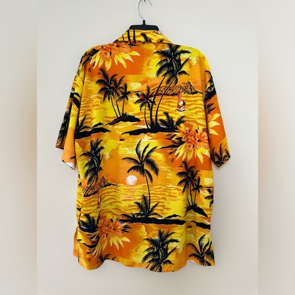 Alvish Men's Vintage Short Sleeve‎ Hawaiian Casual Button Down Shirt Size XL - Picture 2 of 4